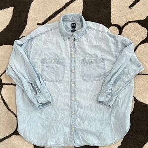 Gap “The Big Shirt” Oversized Chambray XL